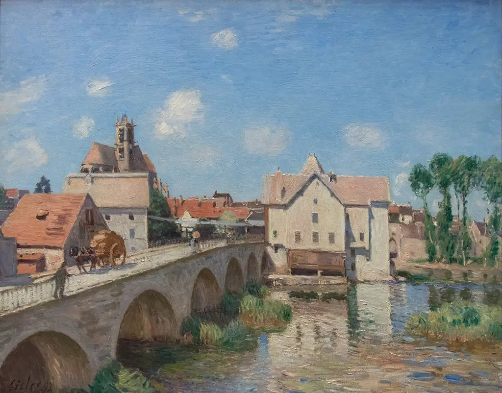 The Bridge at Moret in Detail Alfred Sisley